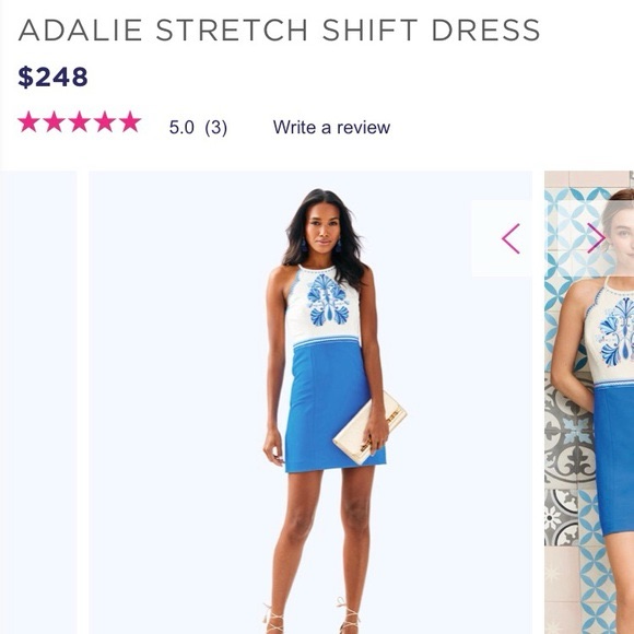 Lilly Pulitzer Adalie Stretch Embroidered Scalloped Sleeveless Mini Dress Navy 4